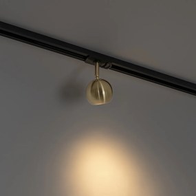 Модерен 1-фазен релсов прожектор черен със злато - Gissi