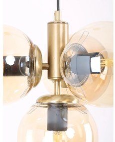 Висяща лампа със стъклен абажур в жълто-златисто ø 15 cm Hector - Squid Lighting