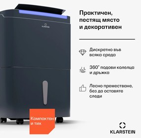 Klarstein DryFy Connect 40 Smart, Влагоуловител WiFi Компресор 40l / d 60-70м² Бял