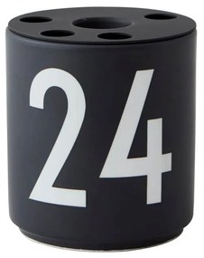 Черен порцеланов свещник - Design Letters