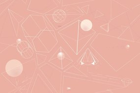 Тапет – Розови геометрични модели
