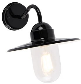 Модерна външна стенна лампа черна IP44 - Канзас