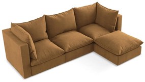 Теракотен ъглов диван (десен ъгъл) Manao – Makamii