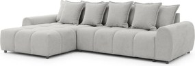 Светлосив ъглов диван (ляв ъгъл) Albane – Ropez