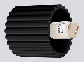 Черна стенна лампа ø 12 cm Orbital – Sollux