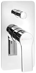 Вградена душ батерия в лъскаво-сребрист цвят (2 изхода) Pax – Sapho