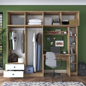 Учебна спалня BA122, цвят Орех Бял