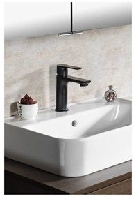 Матово-черна стояща батерия за мивка Pax – Sapho