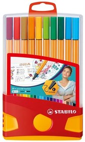 Комплект тънкописци, Stabilo, Point 88 Color Parade ST8820-031, 20 цвята