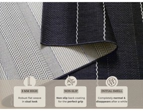 Черна бягаща пътека за открито , 80 x 200 cm Sunshine - Hanse Home