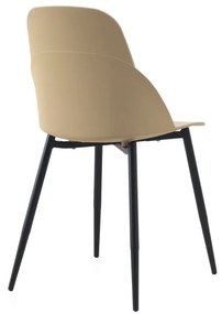 Бежови пластмасови столове за хранене в комплект от 4 броя Marle - Geese
