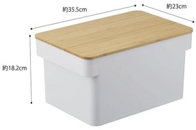 Кошница за бял хляб с бамбуков капак Yamazaki Tower - YAMAZAKI