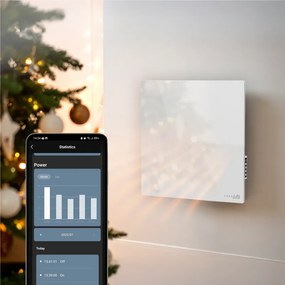 Електрически инфрачервен конвектор AENO AGH0011S, 500W, 12 м2, LED, Мобилно управление, Wi-Fi, Сензори за наклон и падане, IP24, Бял