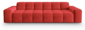 Червен кадифен диван 255 cm Kendal - Micadoni Home