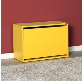 Шкаф за обувки 42x60 см жълт