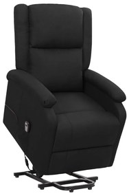 329701 vidaXL Изправящ стол, черен, текстил