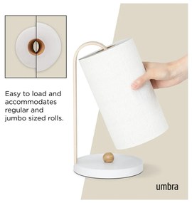 Бяла дървена поставка за хартия ø 17 cm Bellwood - Umbra