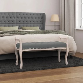 344437 vidaXL Пейка, тъмносива, 110x45x60 см, текстил