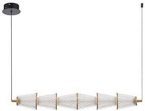 LED Пендел SANSA LED/11W/230V златист/прозрачен