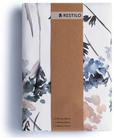 Бяло/светлосиньо dimout перде 135x250 cm Solkone – Restilo