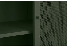 Тъмнозелено метално шкафче с плъзгащи се врати 90x180x40 cm Veep – Unique Furniture