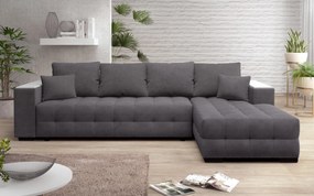 Разтегателен ъглов диван с подлакътник етажерка Мелвин Спринг