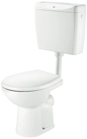 Тоалетна чиния, Roca, A34P197000, хоризонтално оттичане, със стенно пластмасово казанче и седалка и капак,