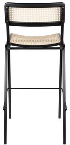 Черни бар столове от ратан в комплект от 2 106 cm Jort - Zuiver