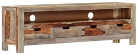 247750 vidaXL ТВ шкаф, акациево дърво масив, 130x30x40 cм