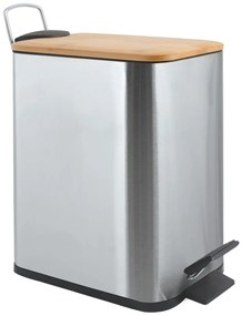 Стоманено кошче за боклук с педал в матово сребрист цвят 5 l Erik – Spirella