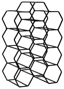 Черна метална стойка за вино за 12 бутилки Salbris - Light &amp; Living