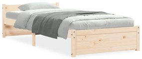 815029 vidaXL Рамка за легло, масивно дърво, 90х200 см