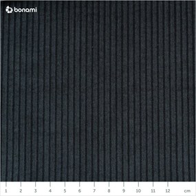 Разтегателен диван от велур в черно и антрацит 244 см Base – Karup Design