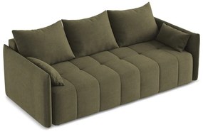 Разтегателен диван с място за съхранение в цвят каки 225 cm Moku – Makamii