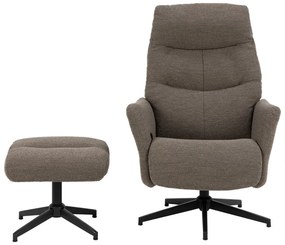 Сиво-кафяв фотьойл за релаксация от плат букле London – Actona