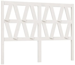 818626 vidaXL Горна табла за легло, бяла, 156x4x100 см, бор масив