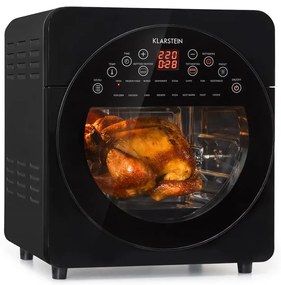 Klarstein AeroVital, easy touch, фритюрник с горещ въздух, 1700W, 14л, 16 програми, черен
