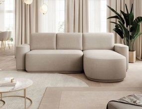 Ъглов диван Luxora-Бежов-вдясно
