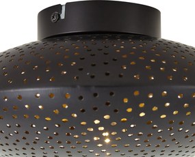 Ориенталска таванна лампа черна със злато 25 см - Radiance
