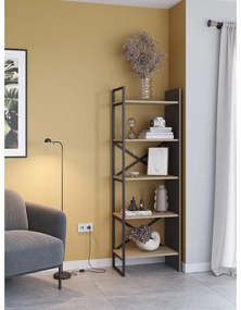 Етажерка за книги в дъбов декор в естествен цвят 58x175 cm Ara - Marckeric