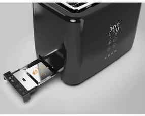 Тостер за хляб AENO ATS0002B, 930W, 7 степени, Сензорно управление, Обратен таймер, Защита при засядане, Тих, Черен