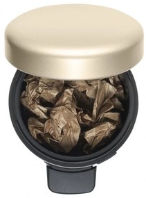 Кош за боклук с педал Brabantia NewIcon 1003195, 3 л, Плавно затваряне, Противоплъзгаща основа, Златен металик