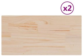 847411 vidaXL Плотове за маси, 2 бр, 60x30x1,7 см, правоъгълни, бор масив