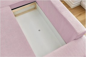 Розов велурен разтегателен диван Nihad - Bobochic Paris