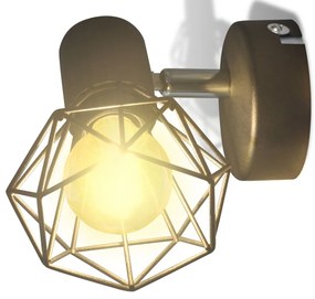2 черни аплика с телена рамка индустриални LED крушка филамент
