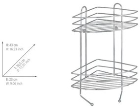 Ексклузивен двуетажен хромиран ъглов стенен рафт - Wenko