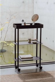 Черен метален подвижен стелаж 60x97x30 cm Nolle – noo.ma