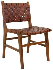 Кафяви трапезни столове от тиково дърво в комплект от 2 броя Perugia - House Nordic