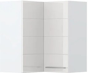 Висящ ъглов шкаф Hudson V7-UG-2K-White - White glossy