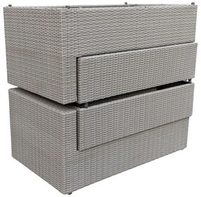 Сив градински холов комплект от изкуствен ратан за 4 души Drammen - Bonami Selection